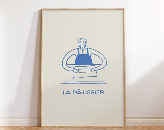 La Ptissier Minimalist French Baking Poster Print