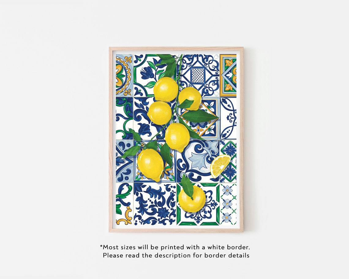 Lemons Poster, Italian Kitchen Decor - Image 2
