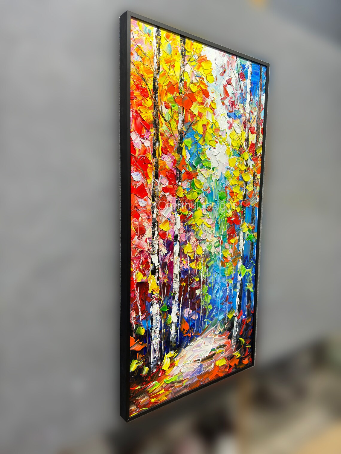 Autumn Forest Trail Oil Painting Landscape Poster - Image 3