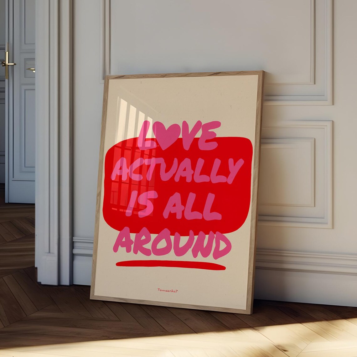 Love Actually Is All Around, Retro Love Poster