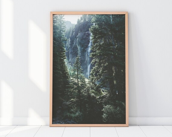 Foggy Forest Art Print, Nordic Nature Decor