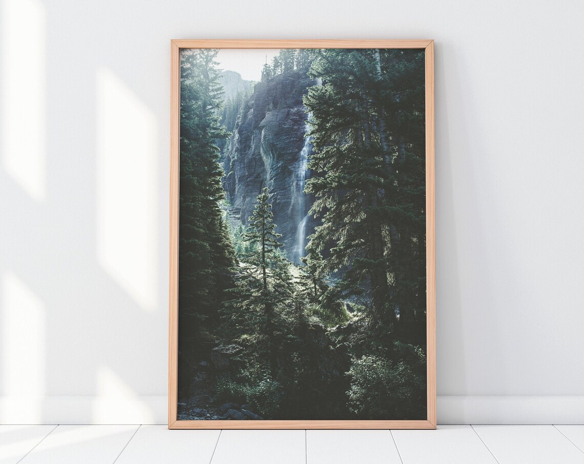 Foggy Forest Art Print, Nordic Nature Decor