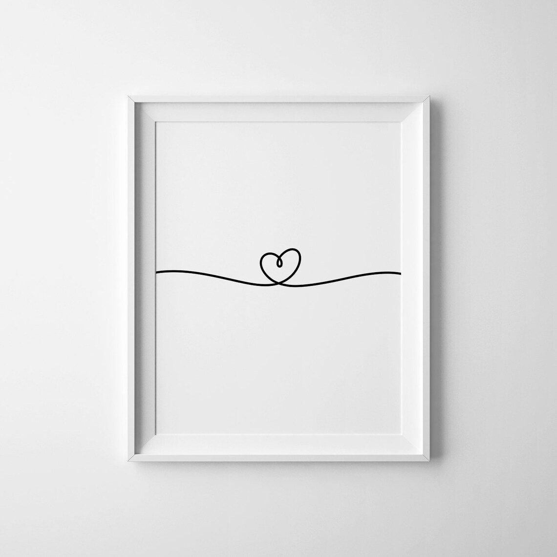 Heart Line Art Print, Love Poster