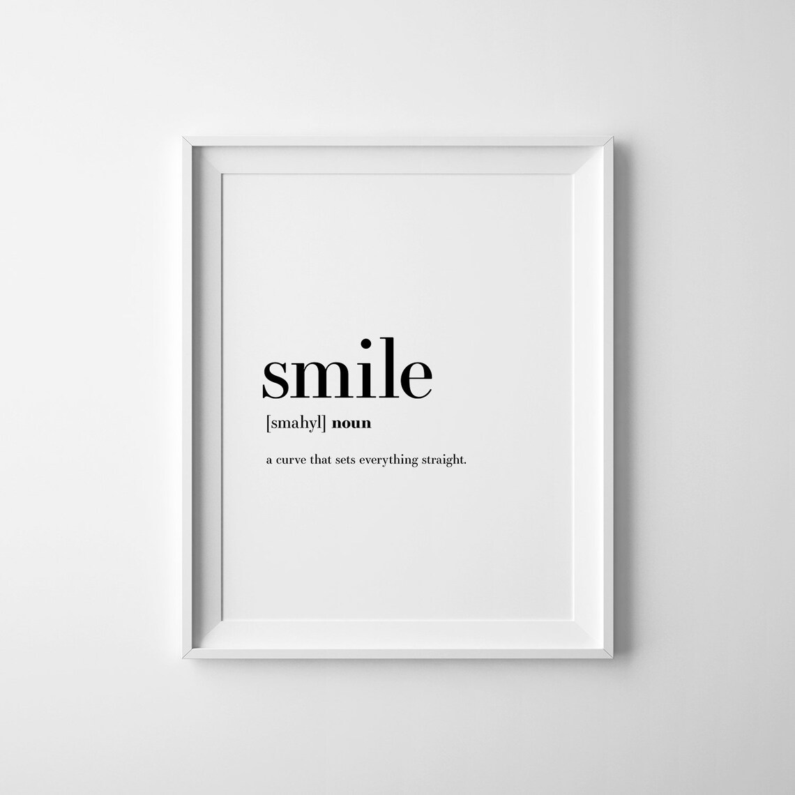Smile Definition Poster, Scandinavian Decor Art Print