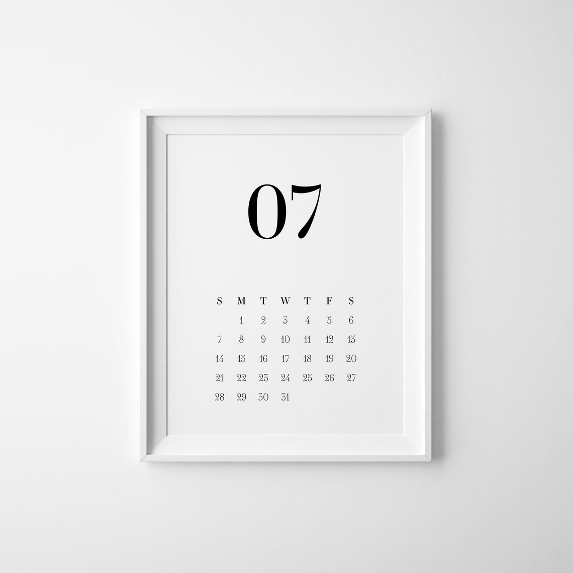 November Monthly Calendar Large Number Minimalist Modern Style Poster - Image 3