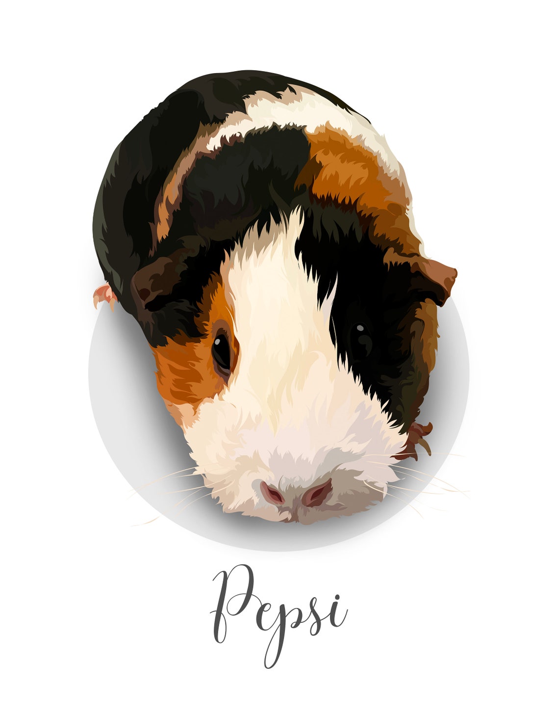 Custom Guinea Pig Portrait Illustration Personalized Pet Gift Print - Image 5