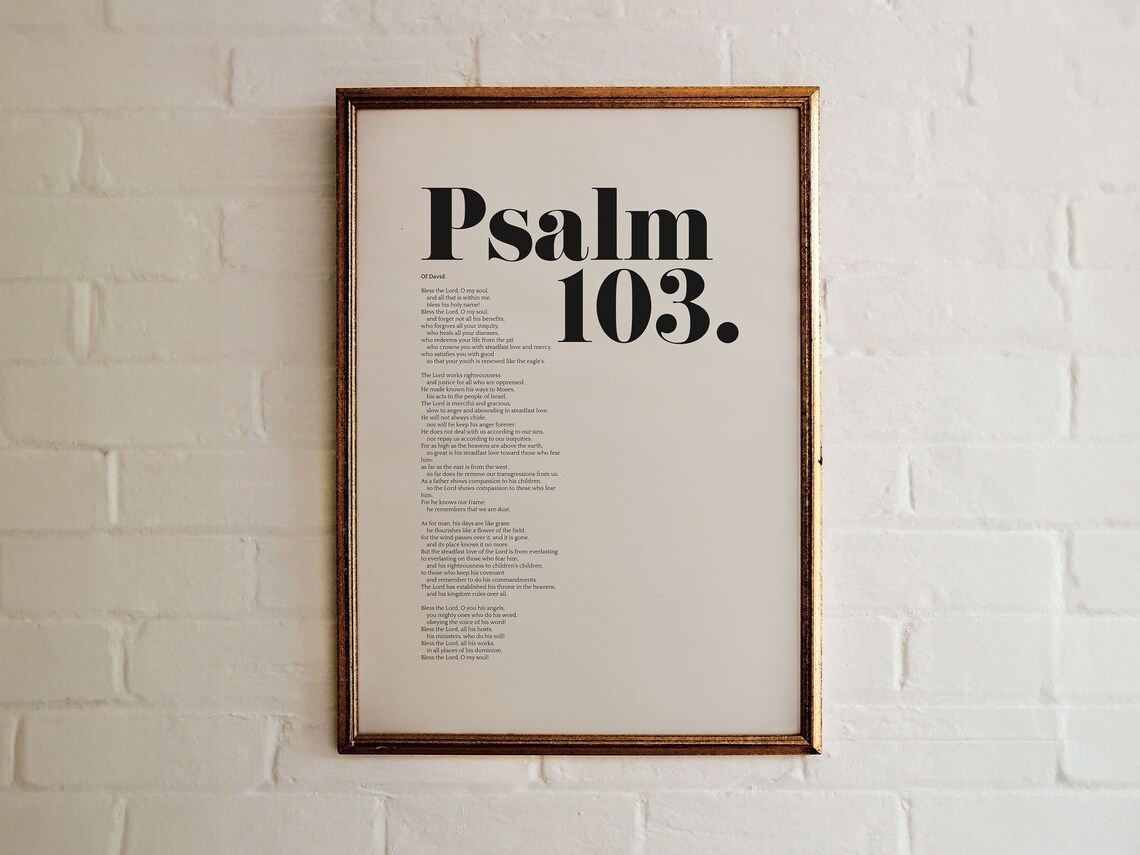 Psalm 103 Bible Verse Art Print, Simple Christian Decor - Image 6
