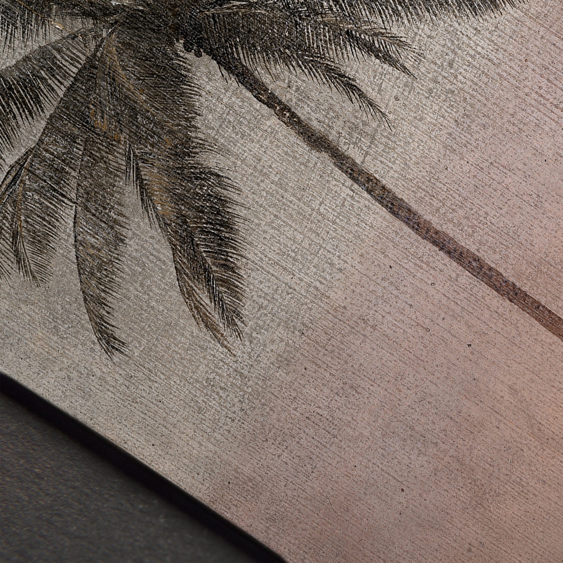 Minimalist Palm Tree Silhouette Sunset Ombre Vintage Botanical Print - Image 6