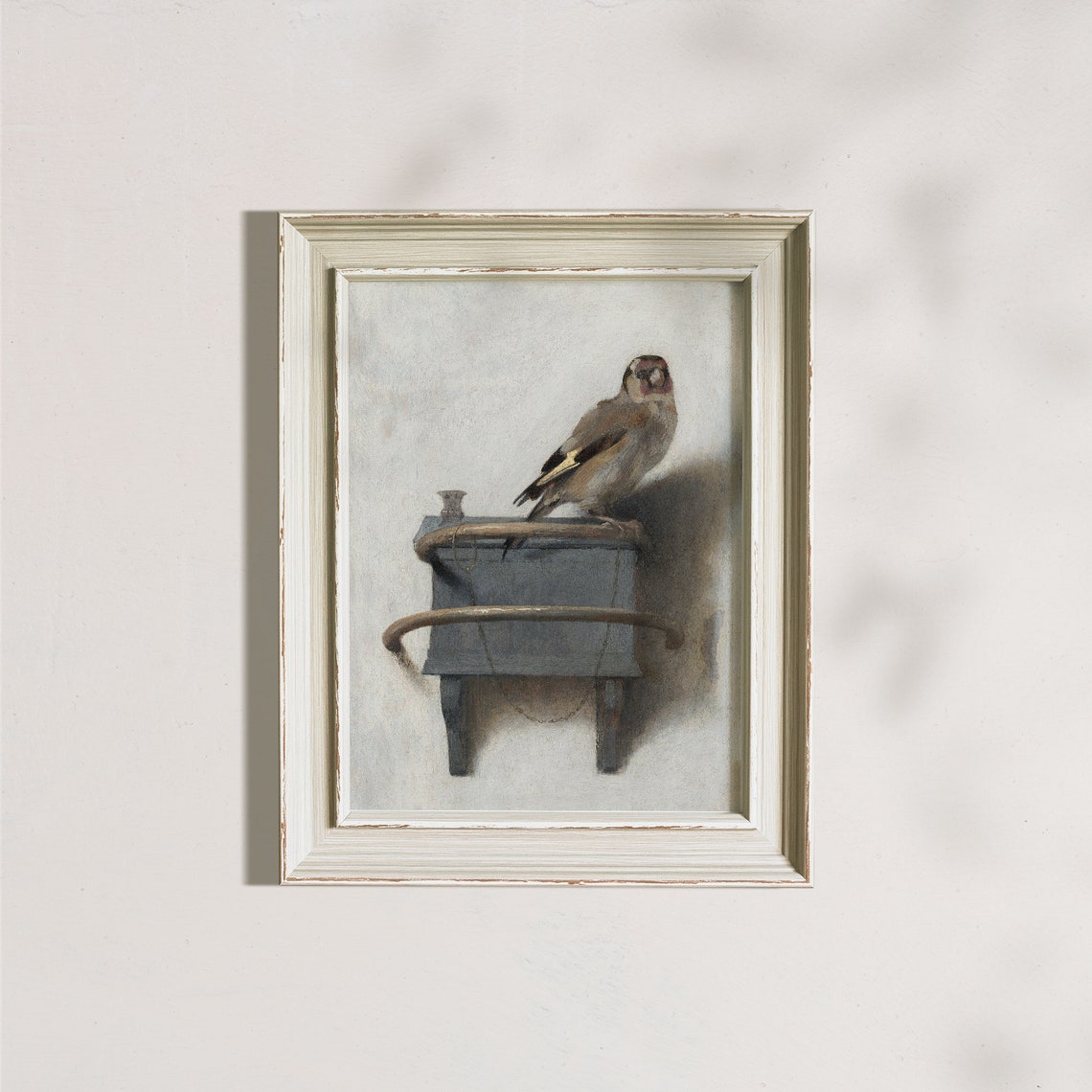 Iconic Goldfinch Perched On Blue Bracket Vintage Bird Portrait Poster - Image 5