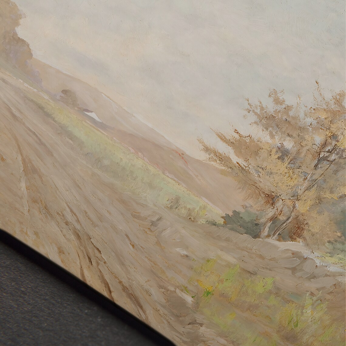 Muted Countryside Dirt Road Through Rolling Hills Vintage Poster - Image 2