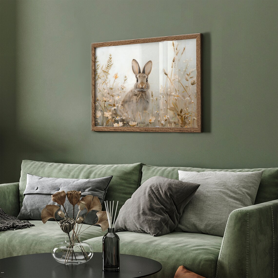 Easter Bunny Meadow Wildflower Frame TV Art Vintage Spring Rabbit Poster - Image 6