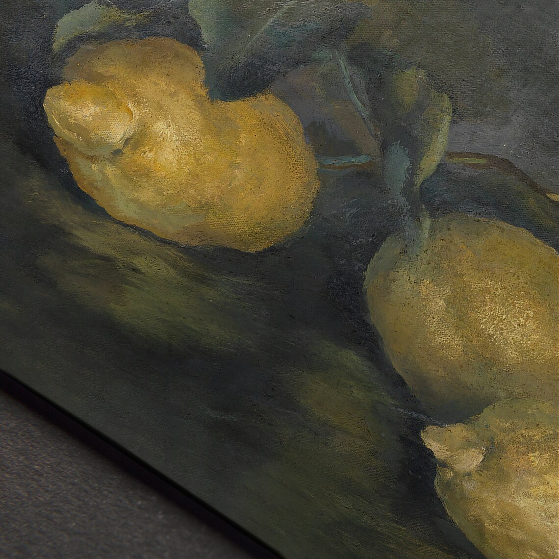 Vintage Lemon Print Still Life Fruit Painting Kitchen Decor Cottagecore Wall Art - Image 4