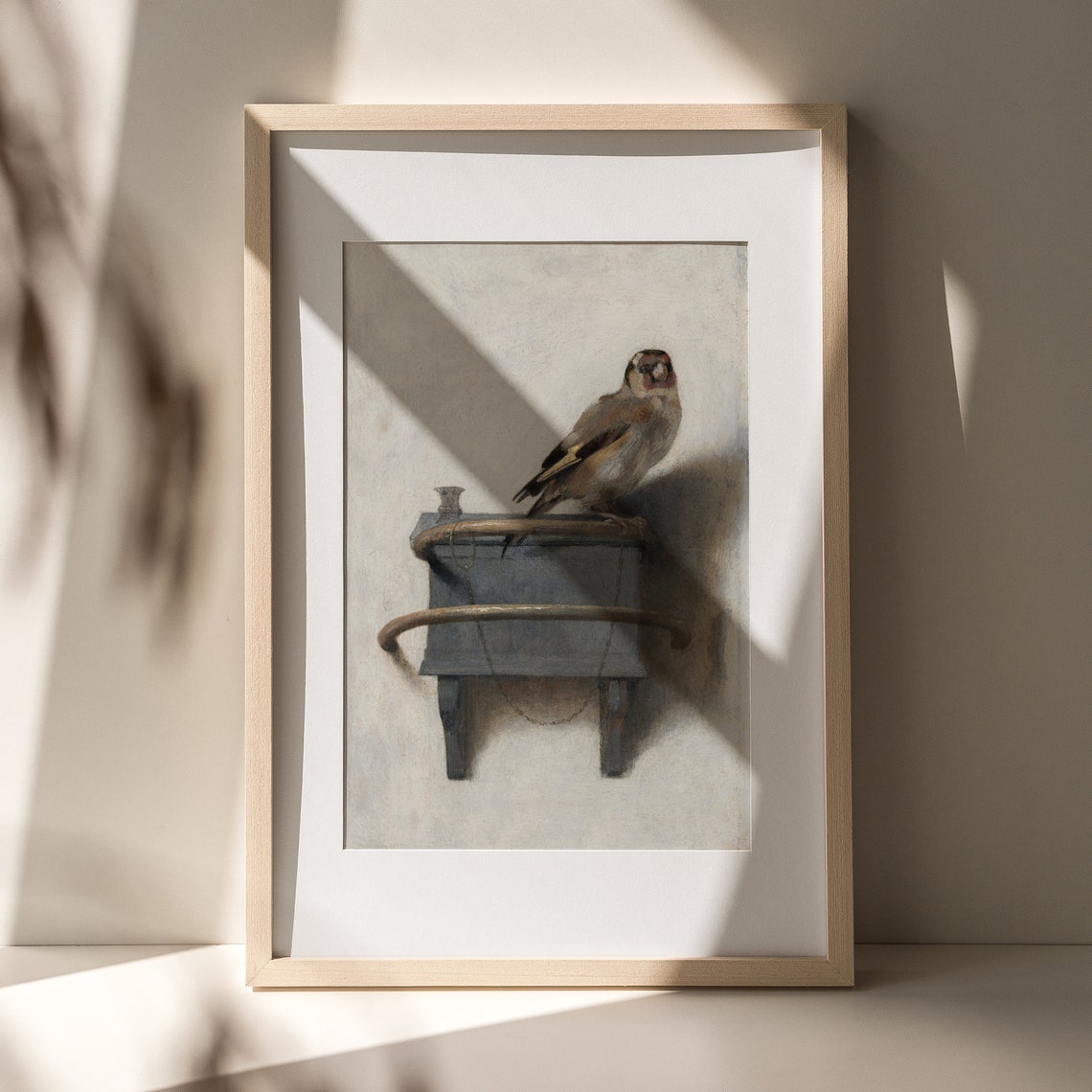 Iconic Goldfinch Perched On Blue Bracket Vintage Bird Portrait Poster - Image 3
