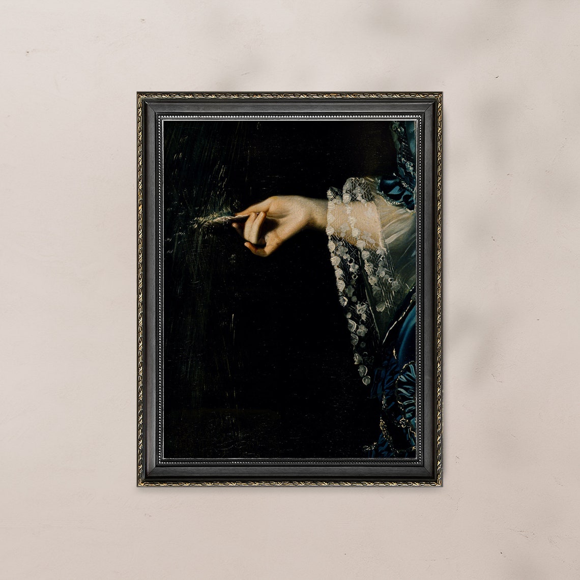 Moody Victorian Hand With Lace Cuff Dark Aesthetic Portrait Poster - Image 7