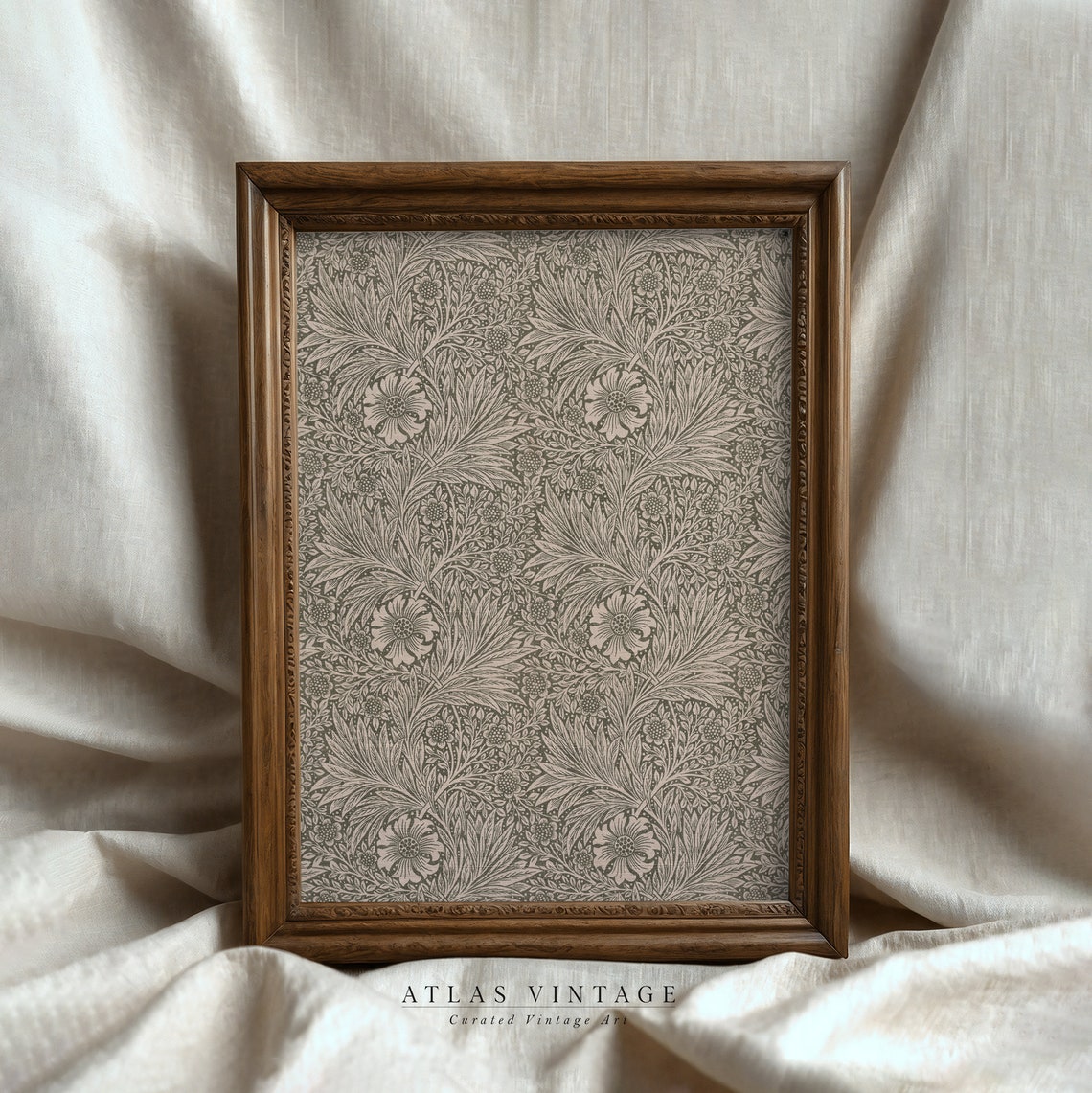 William Morris Marigold Botanical Floral Pattern Vintage Wall Art - Image 7