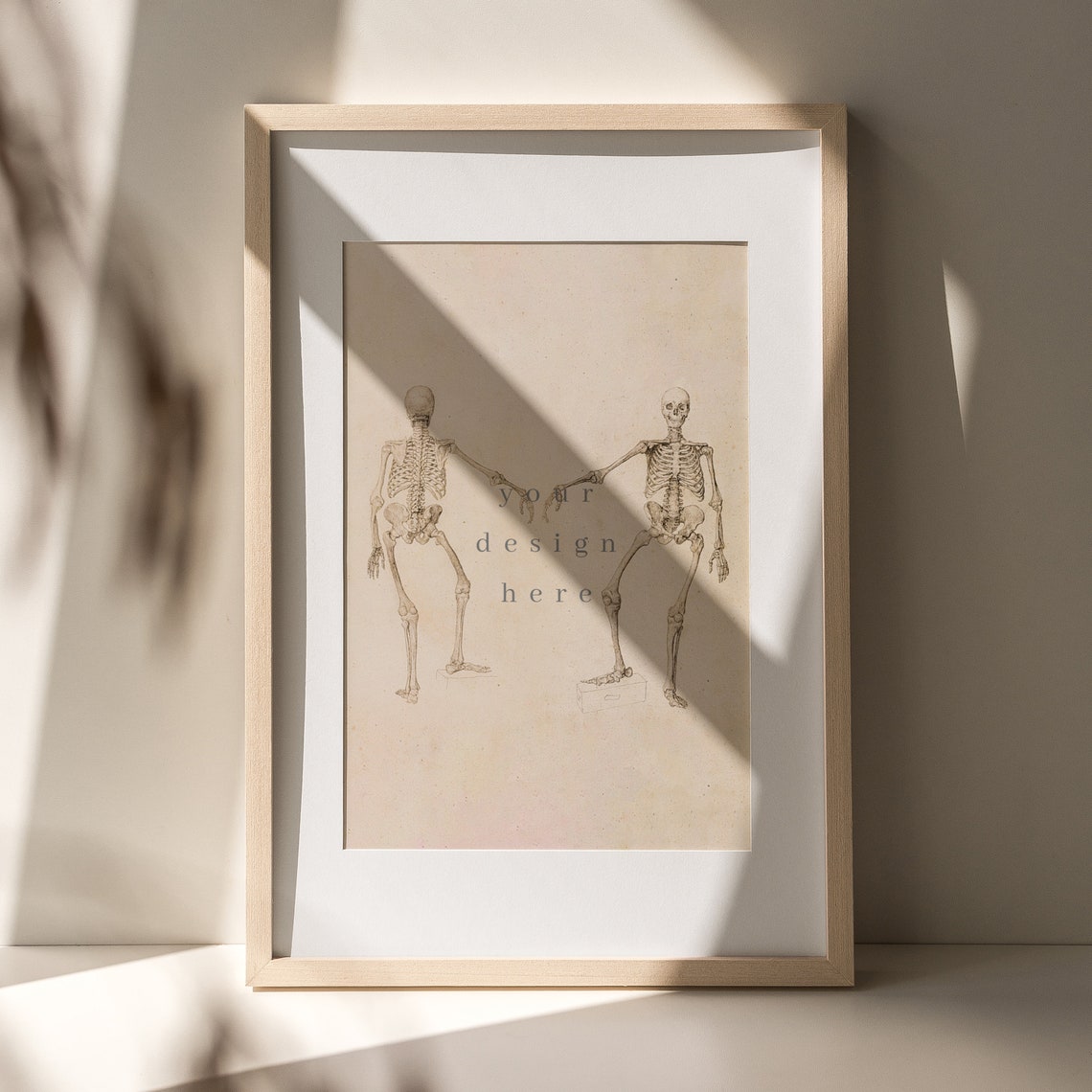 Vintage Anatomical Skeleton Sketches Print Dark Academia Halloween Art - Image 6