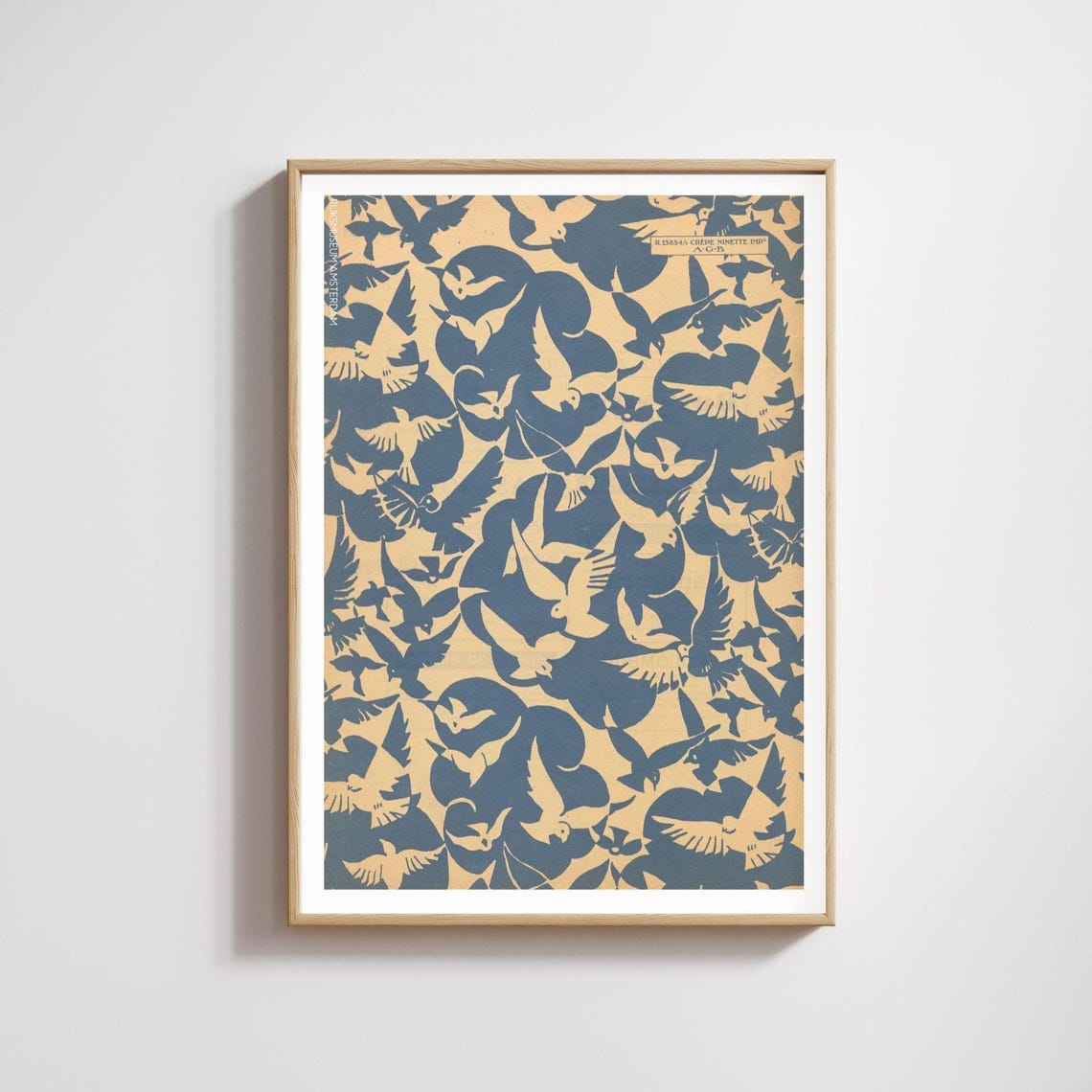 Bird Poster, French Art Deco Paris Fashion Art