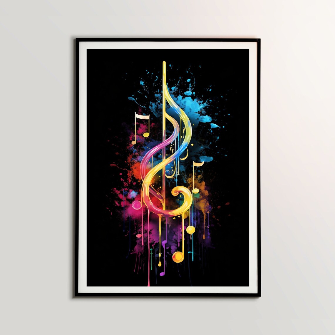 Music Note Poster, Studio Decor Art Print