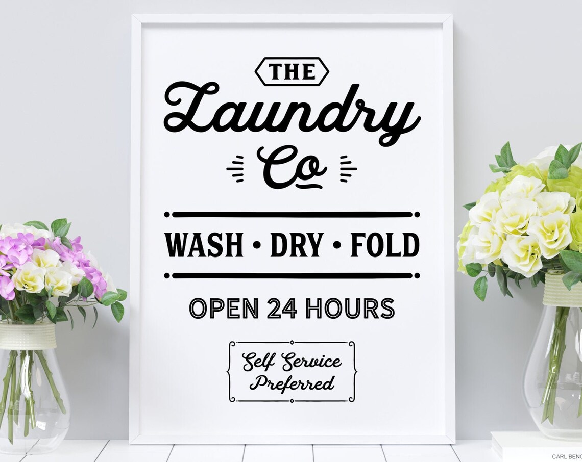 Retro Laundry Room Sign Poster, Utility Room Decor
