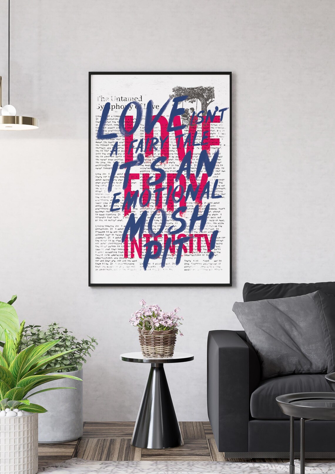Love Isn’t A Fairy Tale, Inspirational Typography - Image 2