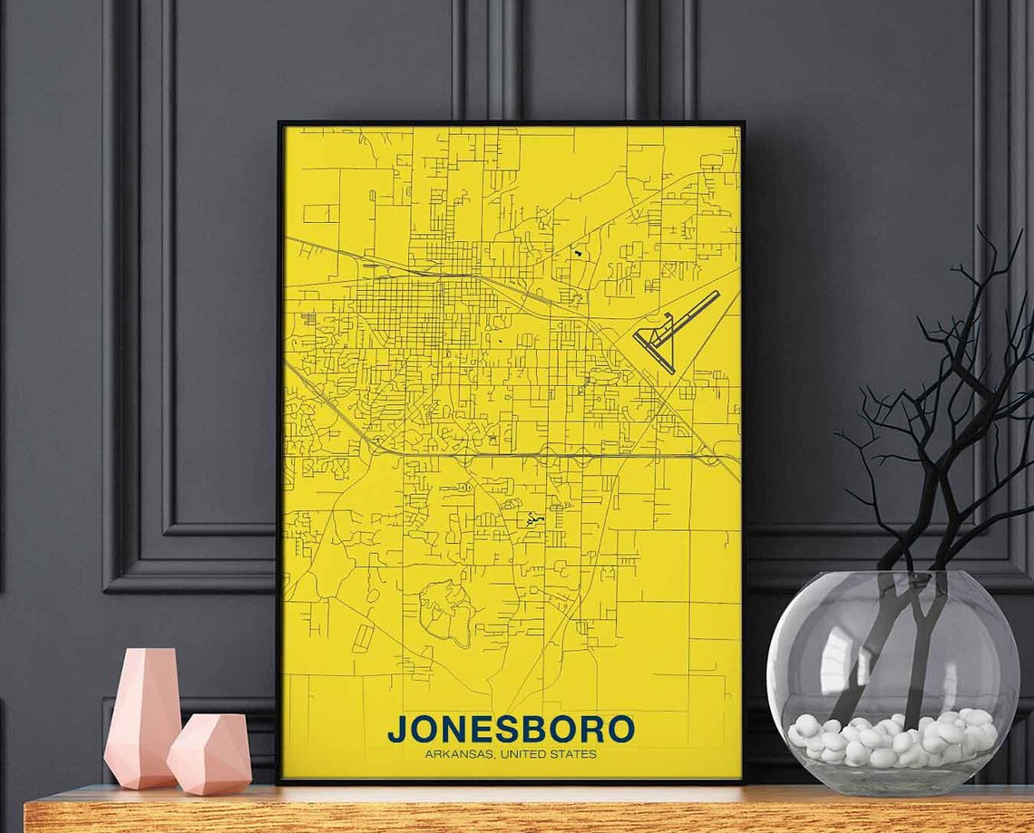 Jonesboro Arkansas USA Poster Print, Modern Decor