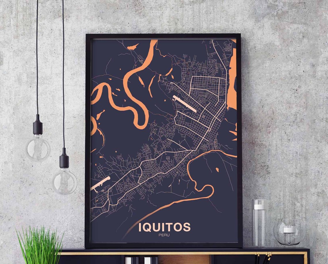 Iquitos Peru Poster Print, Modern Home Decor