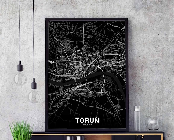 Toru Torun Poland Map Poster Hometown City Print Modern Home Decor Office Decoration Wall Art Dorm Bedroom Gift