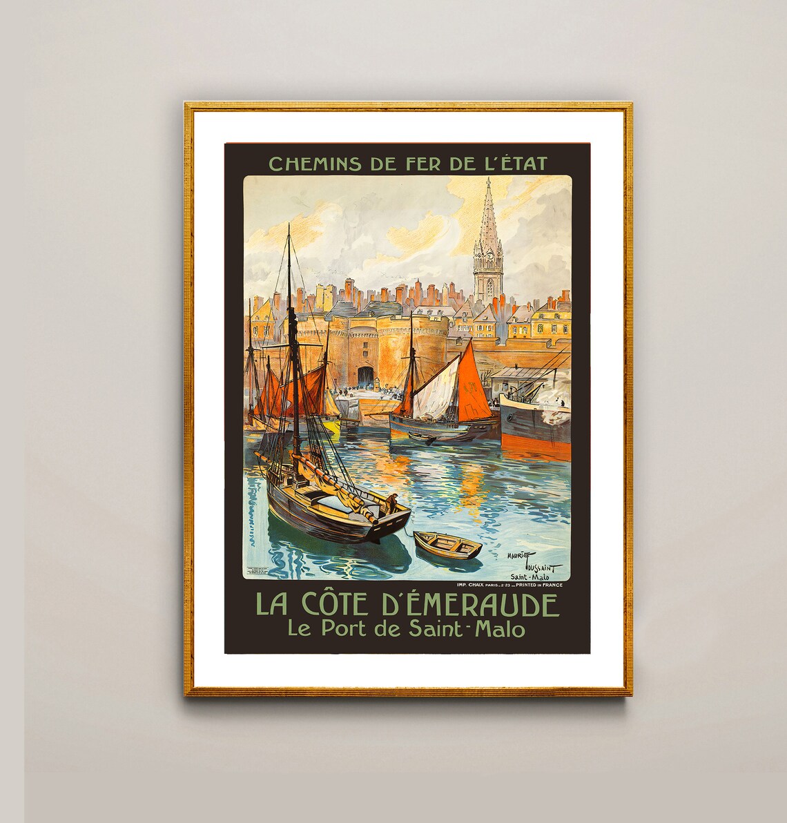 La Côte D'Émeraude Saint Malo Vintage Travel Poster - Image 2