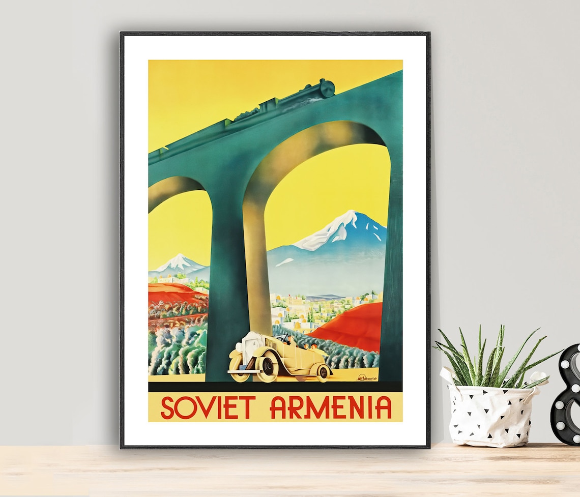 Soviet Armenia Vintage Travel Poster Art Print