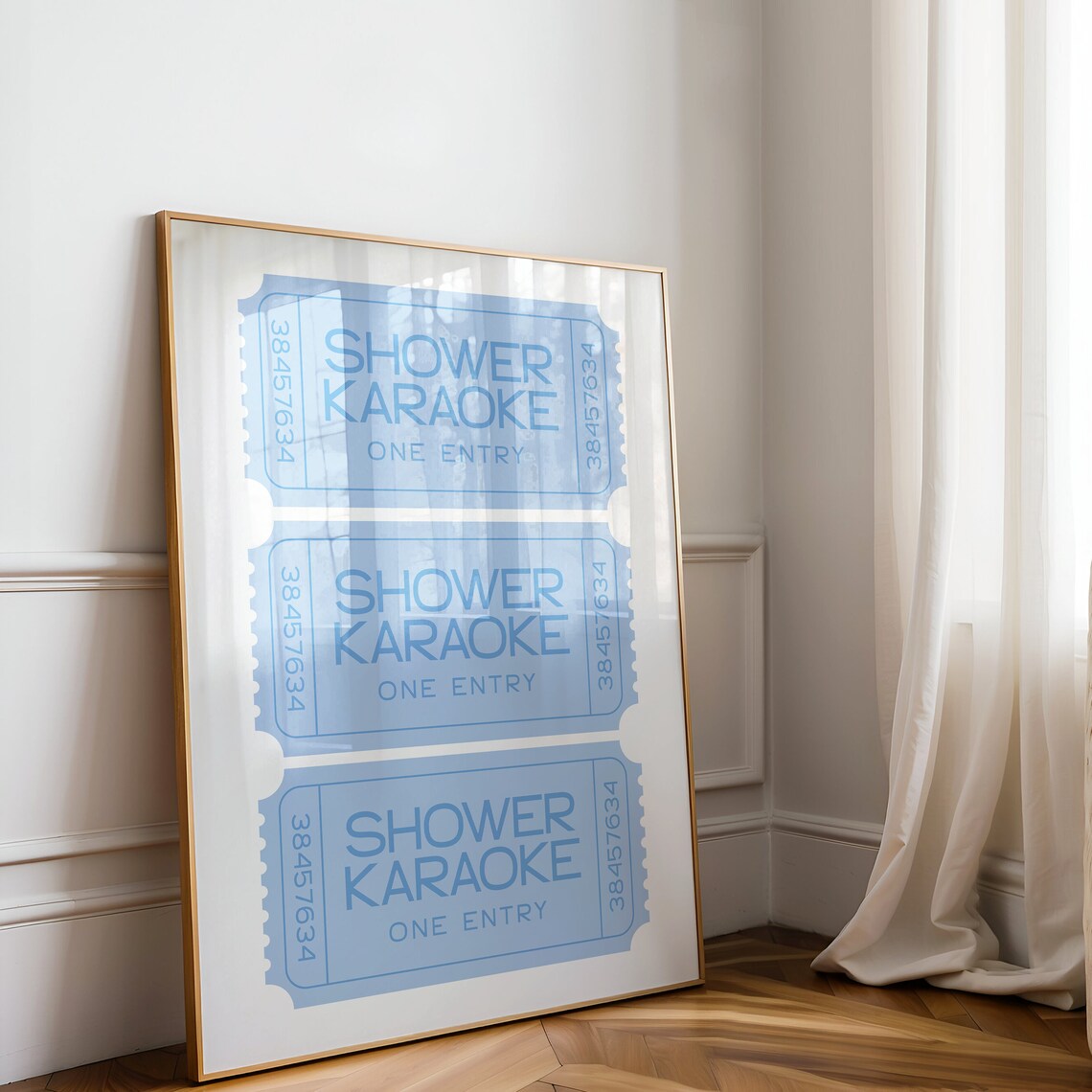 Shower Karaoke Ticket Funny Bathroom Art Print - Image 2