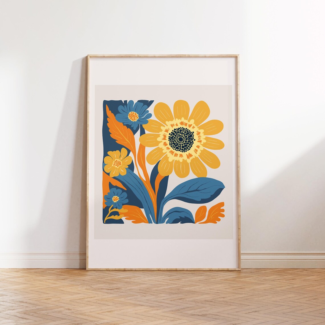 Eclectic Flowers Colorful Abstract Floral Art Print
