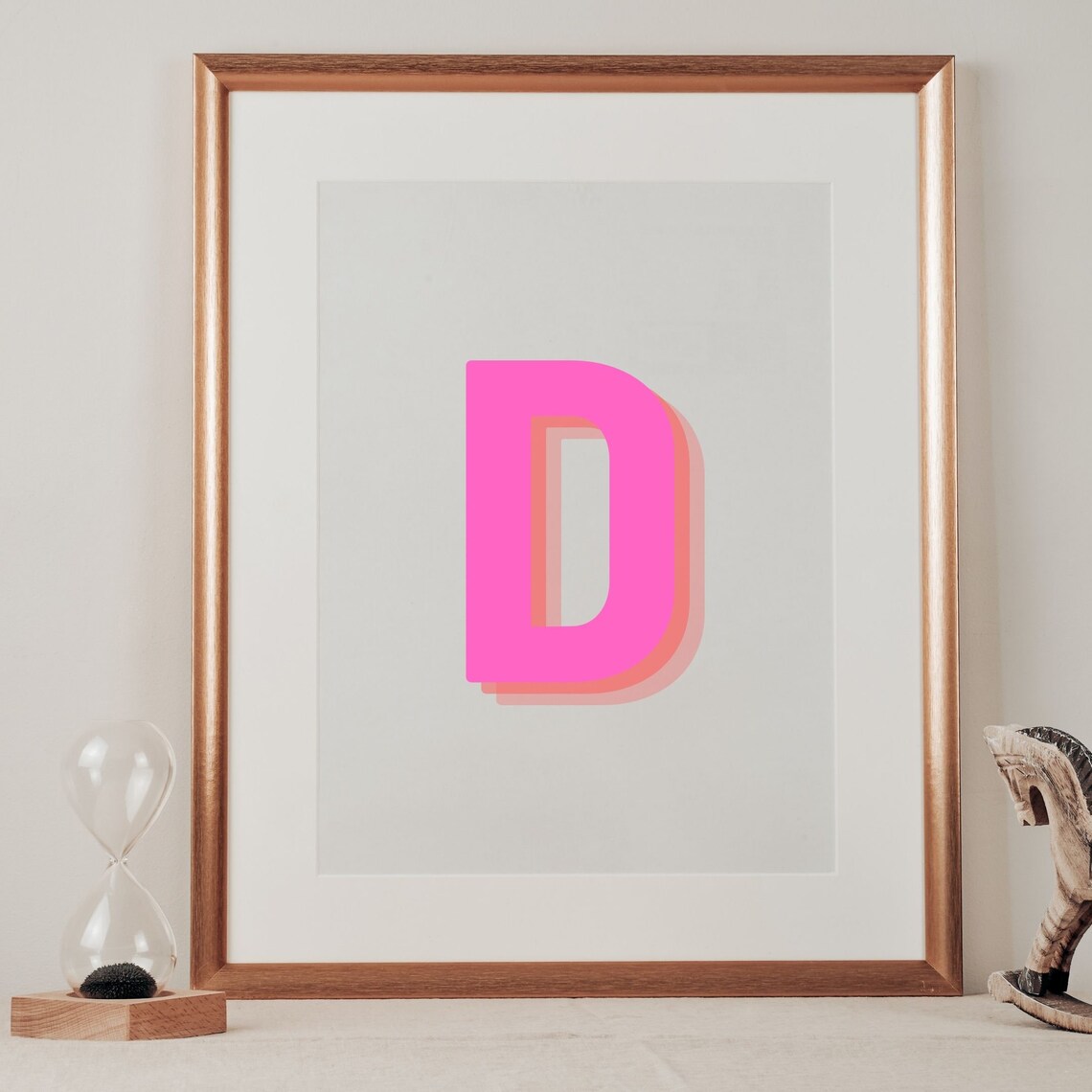 Retro 3D Letter D, Baby Letter Art Print - Image 4