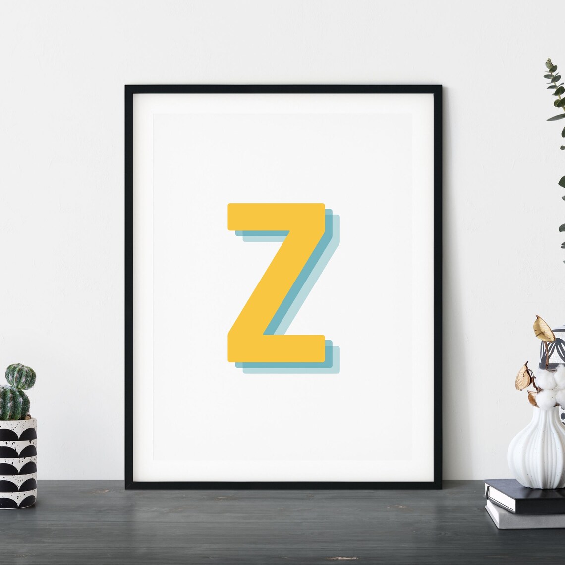 Retro 3D Z Letter Monogram, Alphabet Print - Image 5