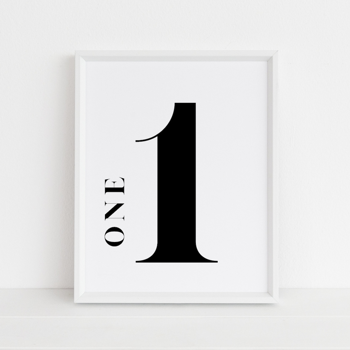 Number 1 Monogram Print, Number One Art Print - Image 4