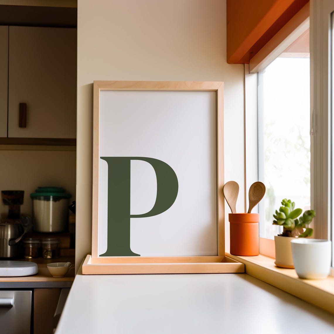 Letter P Poster, Preppy Room Decor - Image 2