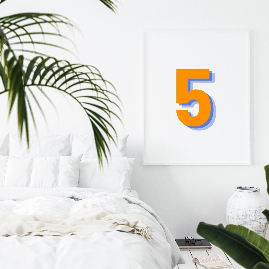 Retro 3D Number 5 Poster, Birthday Age Print - Image 3