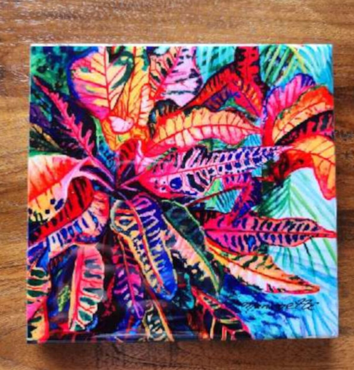 Croton Ceramic Tile Kauai Hawaii Art, Poster Print