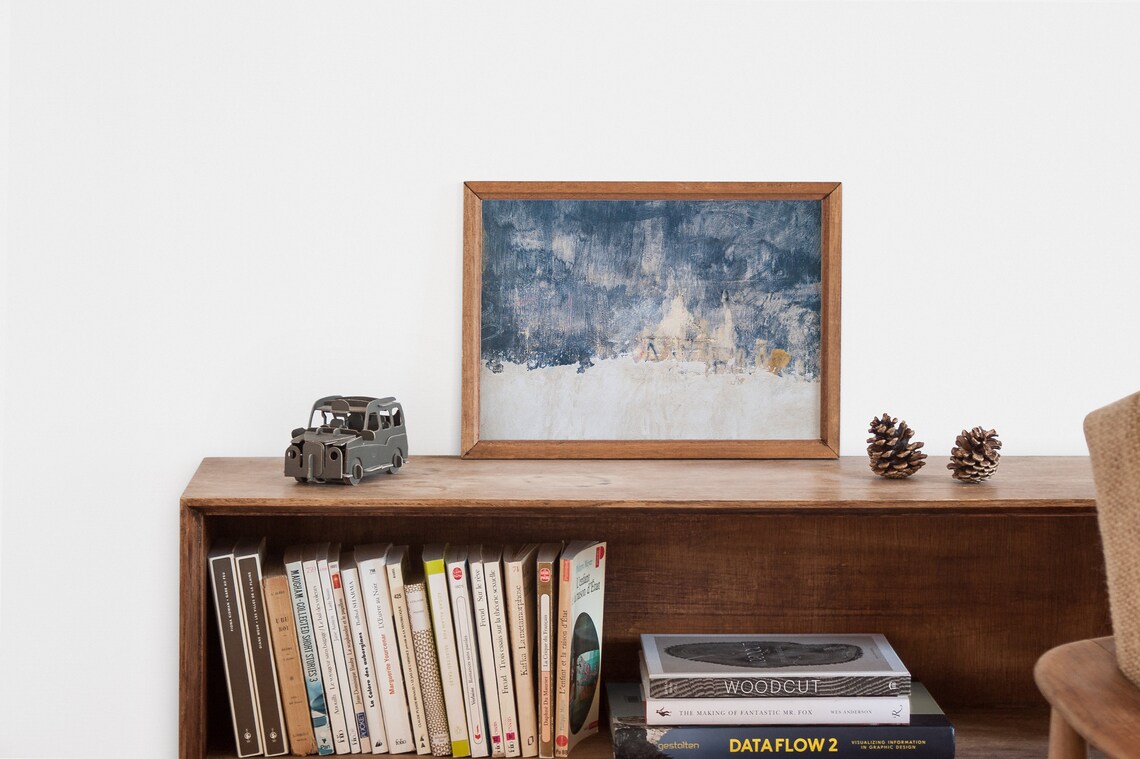Modern Winter Art, Neutral Winter Landscape - Image 2