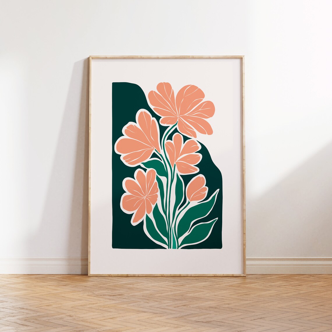Abstract Flowers Eclectic Botanical Art Poster