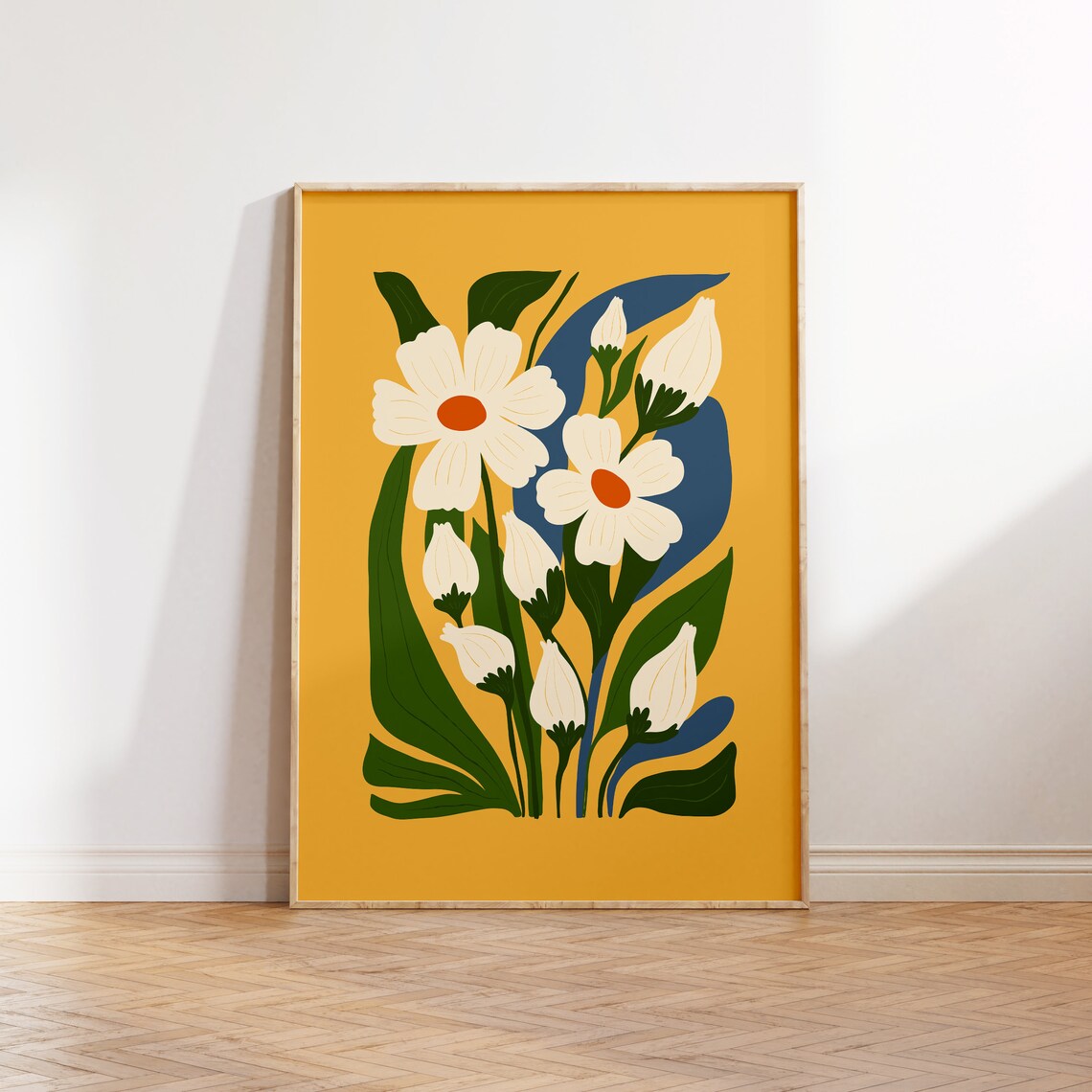 Eclectic Flowers, Colorful Abstract Floral Art Print