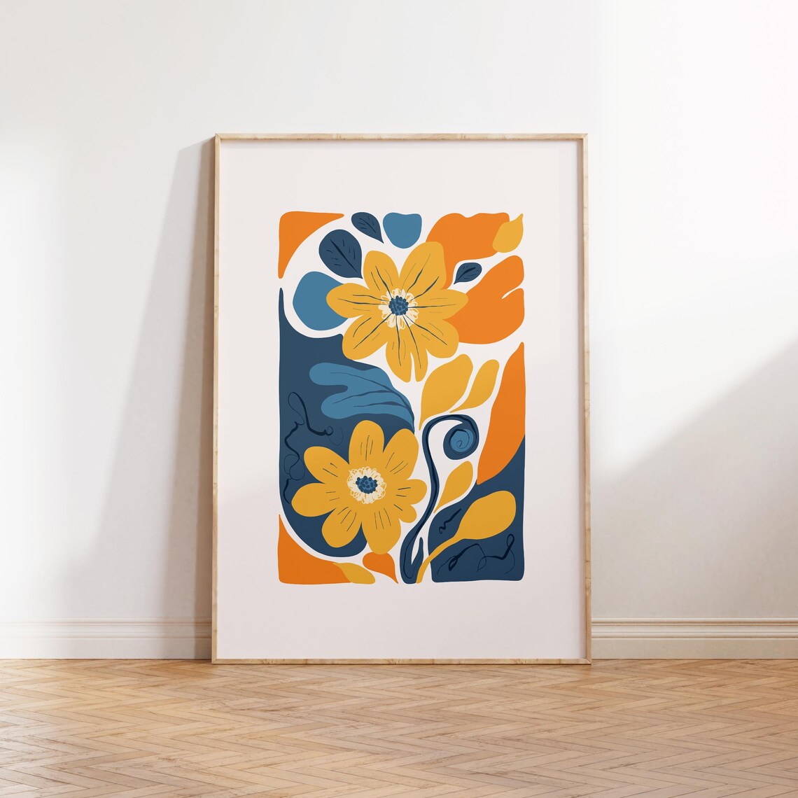 Eclectic Flowers Art Print, Colorful Abstract Floral