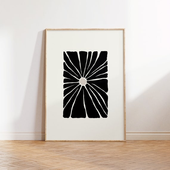 Dark Flowers Abstract Floral Art Print