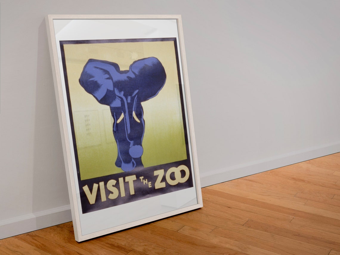 1937 Wpa Federal Art Poster Visit The Zoo Vintage Style Art Print Classic Advertising Art Print For Gifts And Wall Art Dcor - Image 4
