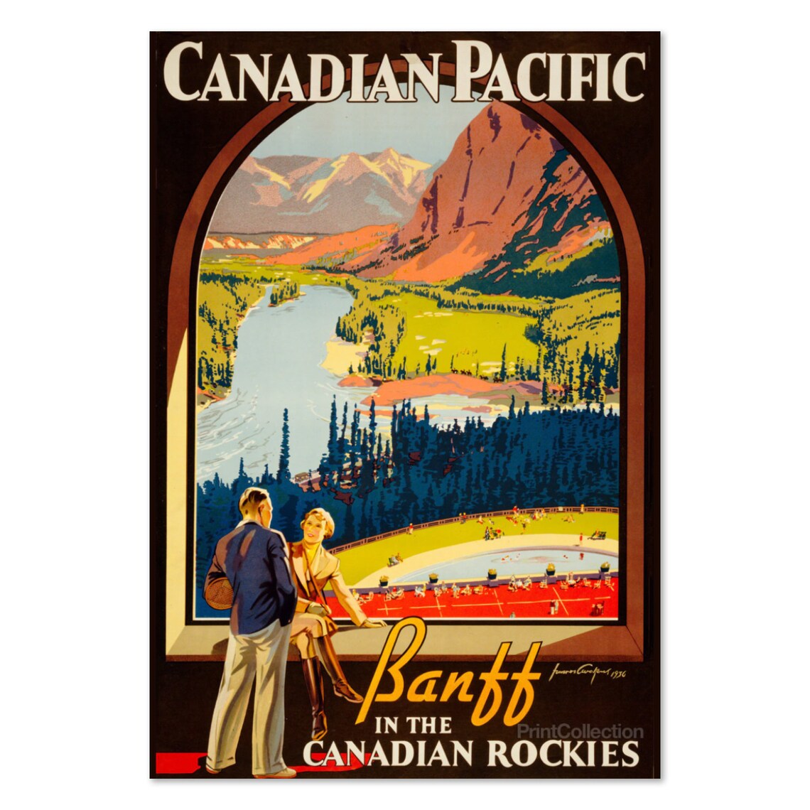 Banff National Park Vintage Travel Poster Art Print