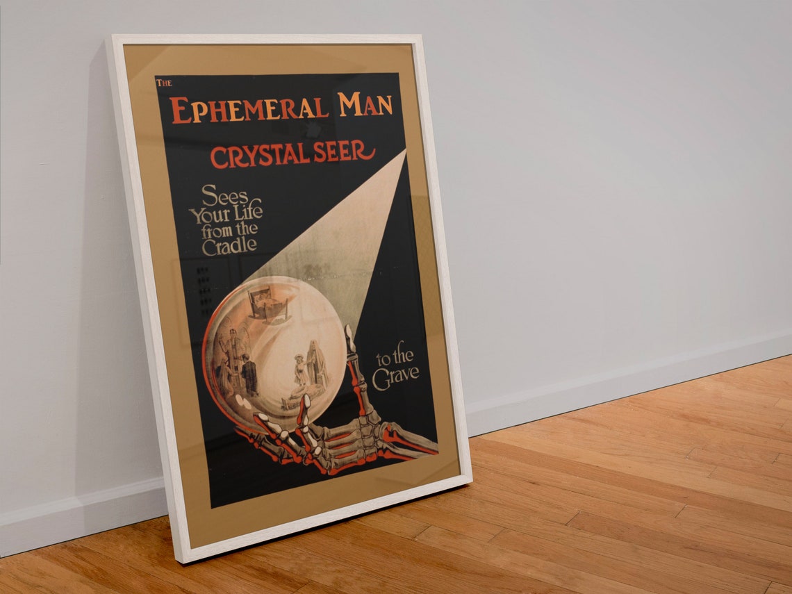 Ephemeral Man Crystal Seer Cradle To Grave Skeleton Magic Poster - Image 4