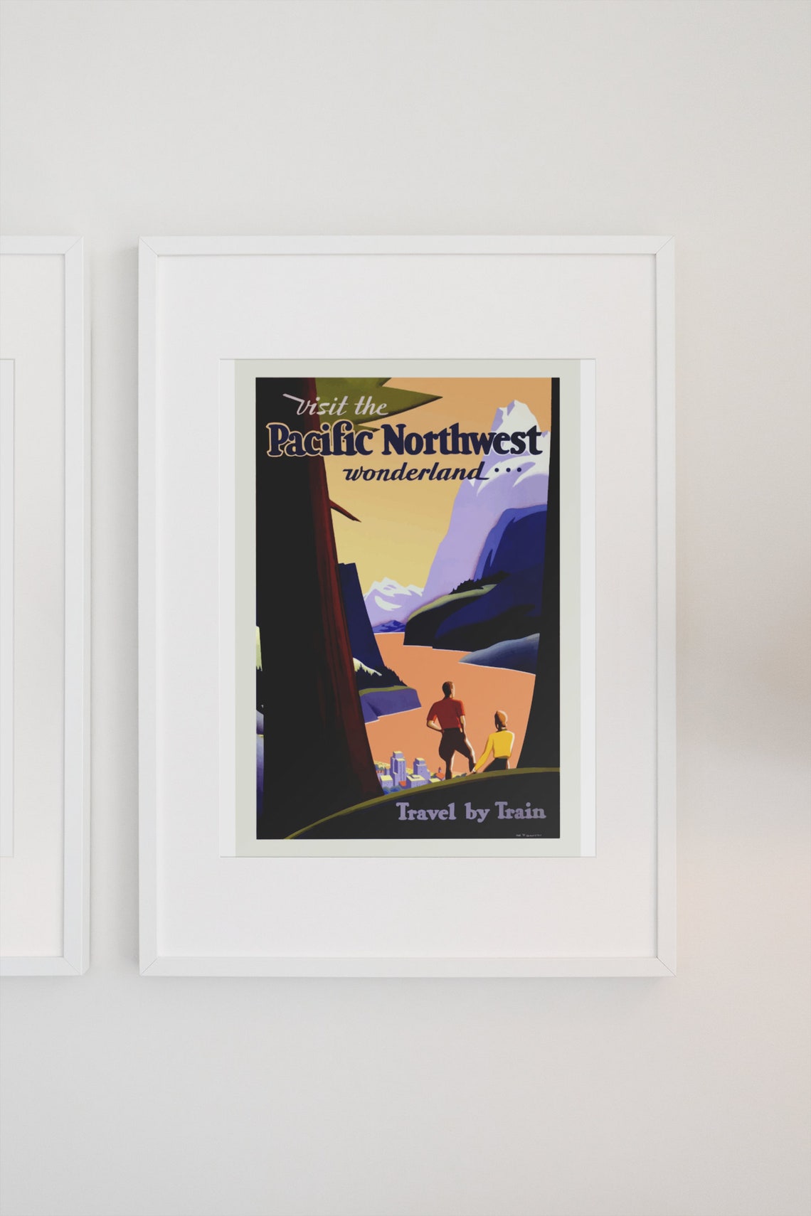 Visit the Pacific Northwest Wonderland Vintage Travel Poster - Image 3