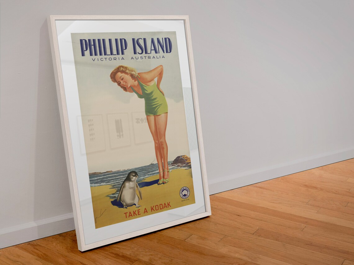Phillip Island Australia Penguin Kodak Vintage Railway Travel Poster - Image 4
