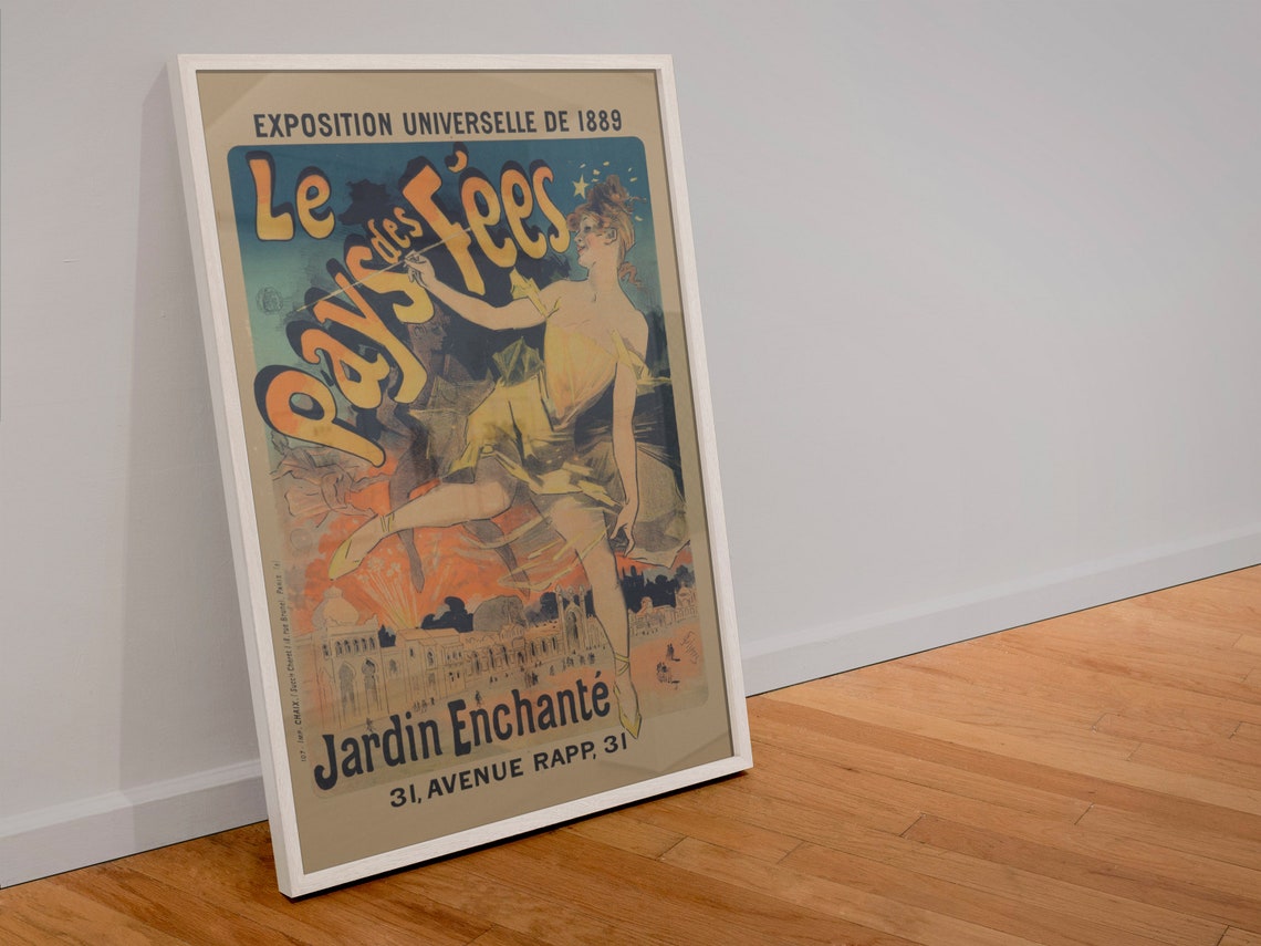 Jules Cheret Le Pays des Fees 1889 French Exposition Art Poster - Image 4