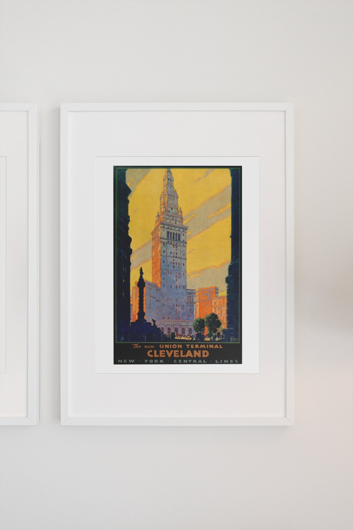 Cleveland New Union Terminal Vintage New York Central Lines Poster - Image 3
