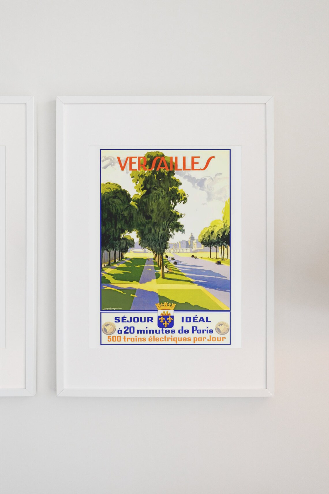 Versailles Vintage French Railway Travel Poster Palace Garden View - Image 3